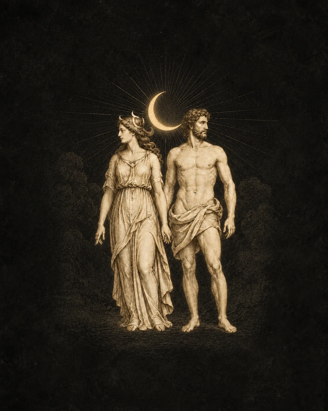 The Woman and Man of Signs, zodiac body map