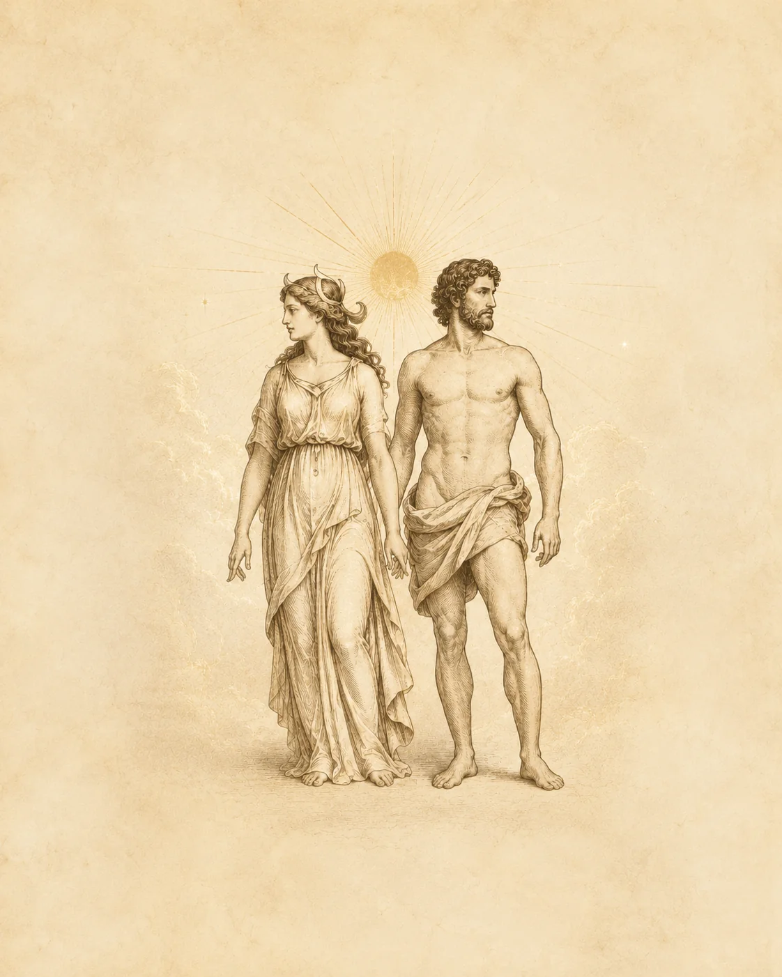 The Woman and Man of Signs, zodiac body map